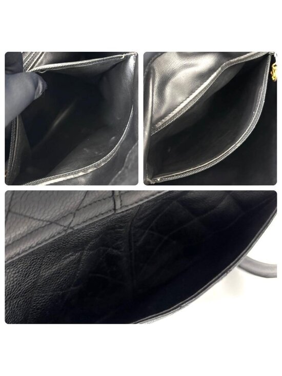 Chanel Quilted Caviar Leather Chain Backpack Black main image 10